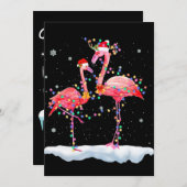フラミンゴ | フラミンゴ クリスマス ツリー サンタ ハット クリスマス (正面/裏面)