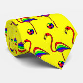 フラミンゴ、フラミンゴ、フラミンゴ、フラミンゴ、炎… ネクタイ (ロール)