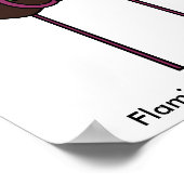 フラミンゴ&フラミンゴ&フラミンゴ ポスター (角)