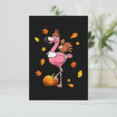 フラミンゴ | フラミンゴ 感謝祭 ハロウィン 招待状 (スタンド正面)