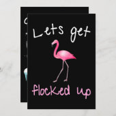 フラミンゴ|フラミンゴ-羽化しよう 招待状 (正面/裏面)