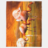 フラミンゴ フリースブランケット (正面)