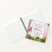 フラミンゴ フロリダ トロピカル フローラル ノートブック (内部)