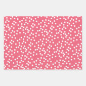 フラミンゴ,プレゼント&水玉模様 – かわいいクリスマス ラッピングペーパーシート (正面2)