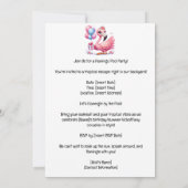 フラミンゴ プールパーティー！ 招待状 (裏面)