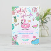 フラミンゴ プールパーティー 招待状 (スタンド正面)