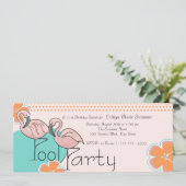 フラミンゴ プールパーティー 招待状 (スタンド正面)