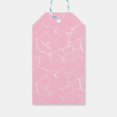 フラミンゴ プールパーティ ピンクの女の子の誕生日 ギフトタグ (裏面)