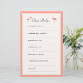 フラミンゴ |ベビー親愛カード (スタンド正面)