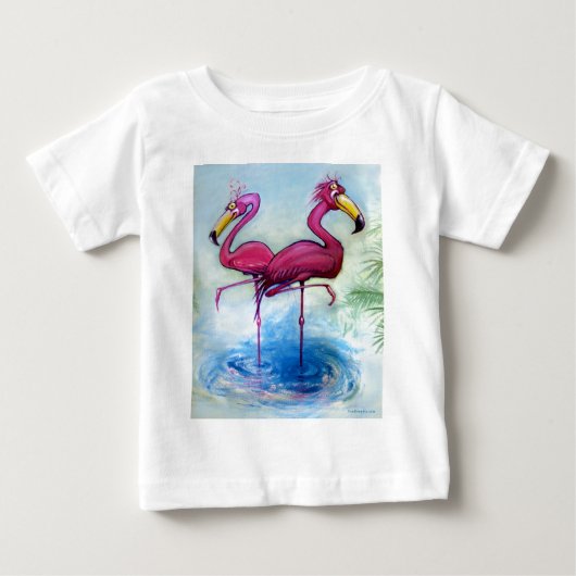 フラミンゴ ベビーTシャツ (正面)