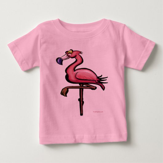 フラミンゴ ベビーTシャツ (正面)