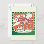 フラミンゴ ポストカード (正面/裏面)