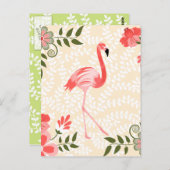 フラミンゴ ポストカード (正面/裏面)
