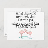 フラミンゴ ポストカード (正面/裏面)