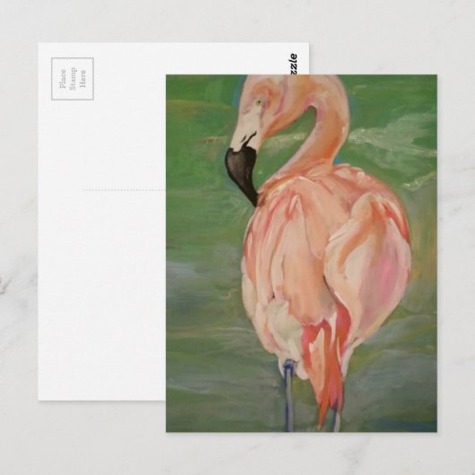 フラミンゴ ポストカード (正面/裏面)