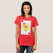 フラミンゴ ポーカー トランプ カードゲーム Tシャツ (正面フル)