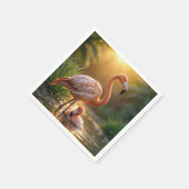 フラミンゴ・マザー・アンド・シック スタンダードカクテルナプキン (角)