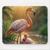 フラミンゴ・マザー・アンド・シック マウスパッド (正面)
