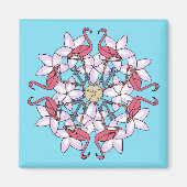 フラミンゴ・マンダラ – 磁石 (正面)