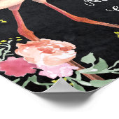 フラミンゴ ミモザ バー 結婚式 看板 黒板 ポスター (角)