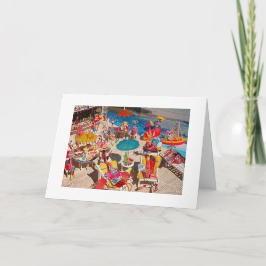 「フラミンゴ!」 メッセージカードのため! カード (正面)