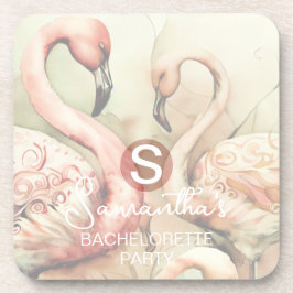 フラミンゴ モノグラム コースター