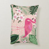 フラミンゴ、ヤシの木、キッチンデザイン アクセントクッション (裏面(縦))