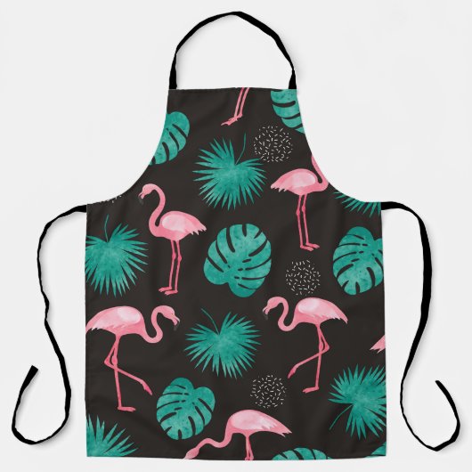 フラミンゴ、ヤシ離れの：熱帯水色。 エプロン (正面)