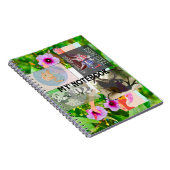 フラミンゴ、ラクーンスピリットアニマル、リングテール、フローラ ノートブック (右側)