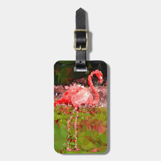 フラミンゴ ラゲッジタグ (正面縦)