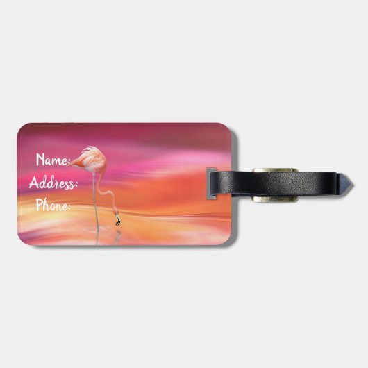 フラミンゴ ラゲッジタグ (裏面横)