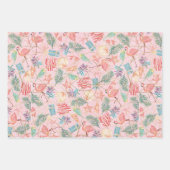 フラミンゴ ラッピングペーパーシート (正面3)