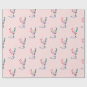 フラミンゴ ラッピングペーパー (フラット)
