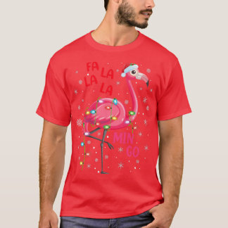 フラミンゴ ラバー クリスマス ライト ファ ラ ラ ミンゴ フラミンゴ Tシャツ