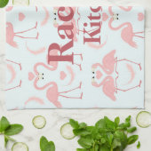 フラミンゴ・ラブ キッチンタオル (折り畳み)