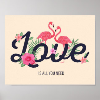 フラミンゴ・ラブ・ポスター ポスター