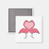 フラミンゴ・ラブ マグネット (正面/裏面)
