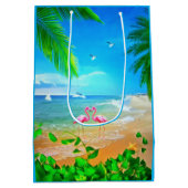 フラミンゴ・ラブ ミディアムペーパーバッグ (裏面)