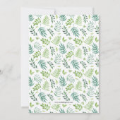 フラミンゴ·ラブ|水彩フローラ婚約パーティ 招待状 (裏面)