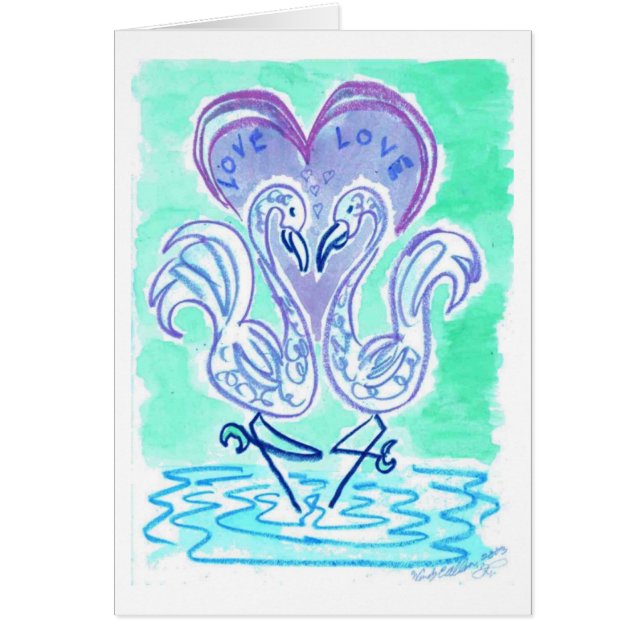 フラミンゴ·ラブ（青） (正面)