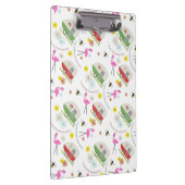 フラミンゴ + レトロのトレーラーパターンクリップボード クリップボード (右)