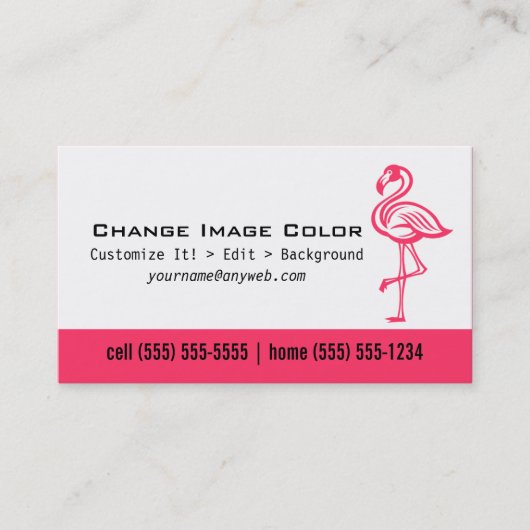 フラミンゴ-個人事業カード 名刺 (正面)