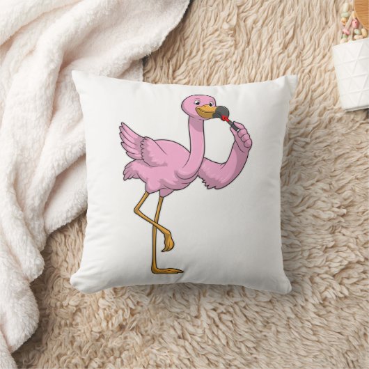 フラミンゴ(口紅) クッション (ブランケット)