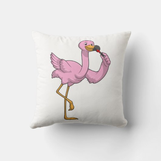 フラミンゴ（口紅） クッション (裏面)