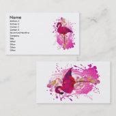 フラミンゴ 名刺 (正面/裏面)