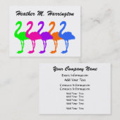 フラミンゴ 名刺 (正面/裏面)