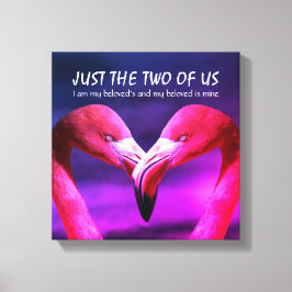 フラミンゴ |愛 |私たち二人だけ |クリスチャン キャンバスプリント
