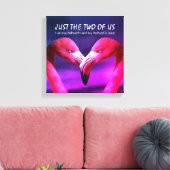 フラミンゴ |愛 |私たち二人だけ |クリスチャン キャンバスプリント (インサイチュ (リビング))