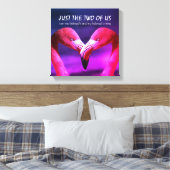 フラミンゴ |愛 |私たち二人だけ |クリスチャン キャンバスプリント (インサイチュ (寝室))