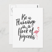 フラミンゴ-感動的なカード--があって下さい ポストカード (正面/裏面)